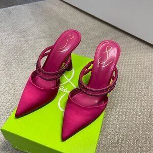 Sam Edelman Fuchsia Satin Heels